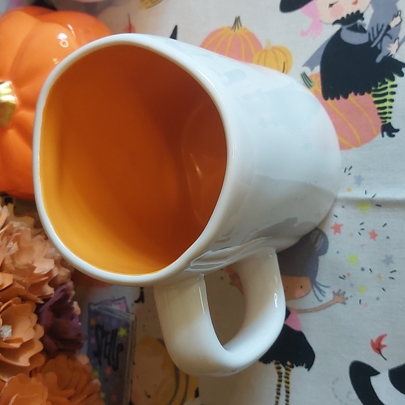 Pumpkin Queen Chunky Coffee Mug Rae Dunn by Magenta NEW HTF FIRM - Picture 3 of 4